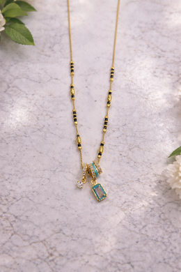 Blue Pink Nazakat Mangalsutra