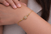Golden Silver Pearl Bracelet