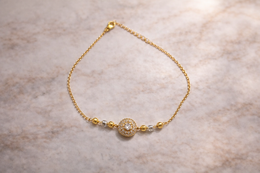 Golden Silver Pearl Bracelet