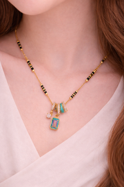 Blue Pink Nazakat Mangalsutra